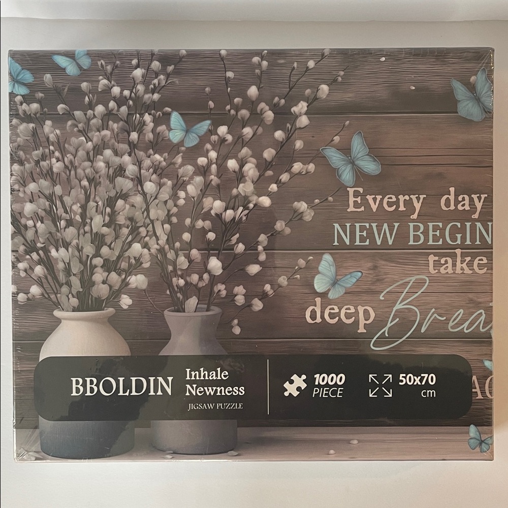BBOLDIN 'Every Day is A New Beginning Butterfly  Inspirational 1000 Piece Puzzle